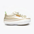 Tip Toey Joey Funky Shoes - White/Gold