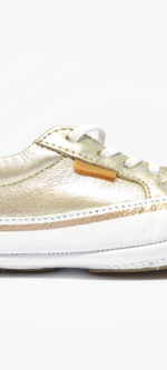 Tip Toey Joey Funky Shoes – White/Gold