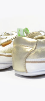 Tip Toey Joey Funky Shoes – White/Gold